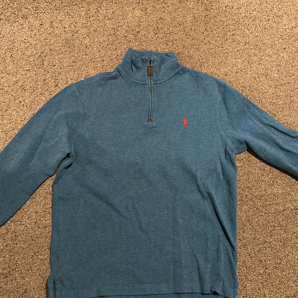 Barley worn polo quarter zip